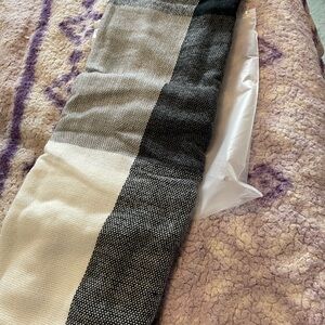 Black and Cream Colorblock Scarf/Shawl